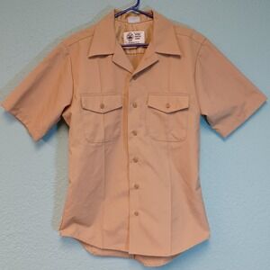 US Military Men's Khaki Shirt, Size Medium Athletic
